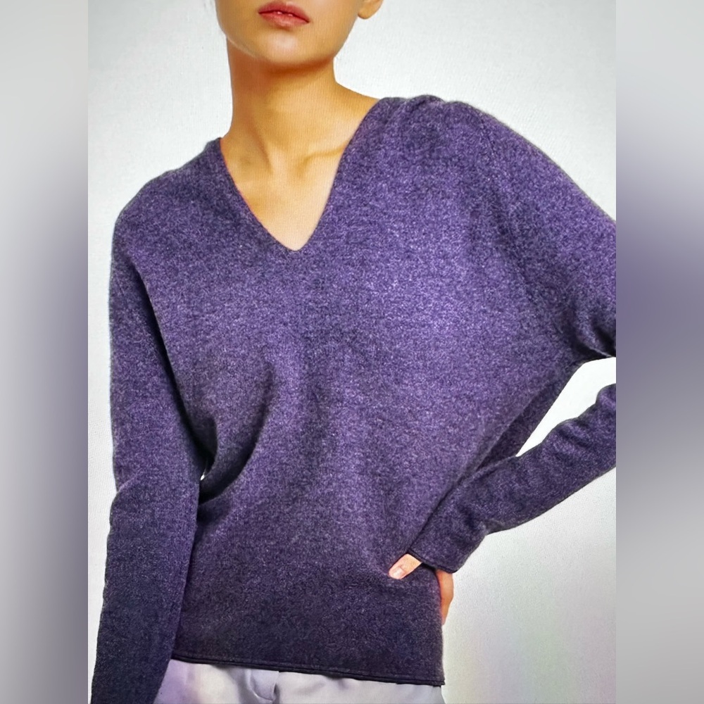 100% Cashmere Dark  Purple Sweater from The Bay